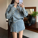 アシメデニムセットアップ