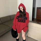 もこもこ刺繍ニットフーディ