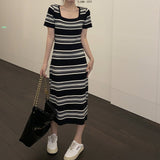 ボーダーニットワンピース