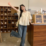 ギャザー半袖トップス