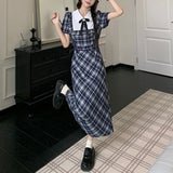 半袖チェックワンピース【2タイプ】