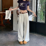 ハイウェストワイドパンツ