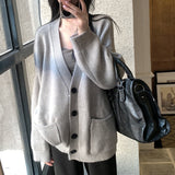 オーバーサイズVネックカーディガン