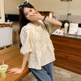 ギャザー半袖トップス