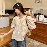 ギャザー半袖トップス