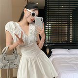 ギャザーフレアワンピース