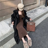 スエードライクロングコート