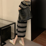 ボーダーニットワンピース