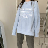 LOGOシャギーニット