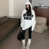 もこもこ刺繍ニットフーディ