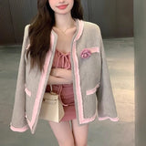 バイカラーロングジャケット