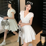 ギャザーフレアワンピース