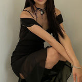 スエードハートネックレス