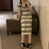 ボーダーニットワンピース