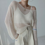 ルーズメッシュニット