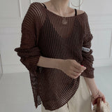 ルーズメッシュニット