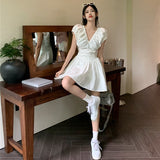 ギャザーフレアワンピース