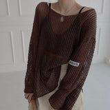 ルーズメッシュニット