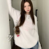 LOGOシャギーニット