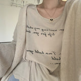 UネックプリントロンT