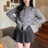 リボンカーディガン