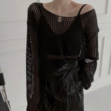 ルーズメッシュニット