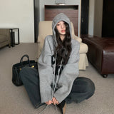 もこもこ刺繍ニットフーディ