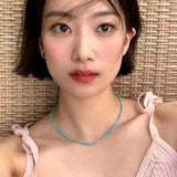 カラービーズネックレス