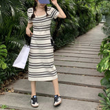 ボーダーニットワンピース