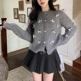 リボンカーディガン