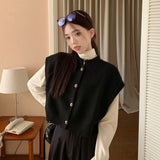 ダメージショートニットベスト