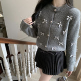 リボンカーディガン