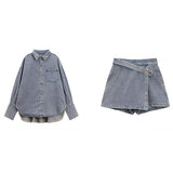 アシメデニムセットアップ