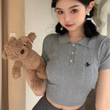 ポロカラーサマーニット