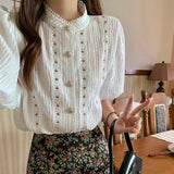 半袖総レースブラウス