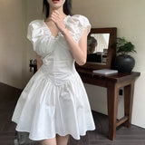 ギャザーフレアワンピース