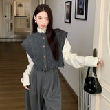 ダメージショートニットベスト