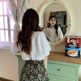 半袖総レースブラウス