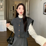 ダメージショートニットベスト