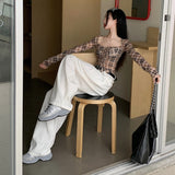 ホワイトワイドデニム