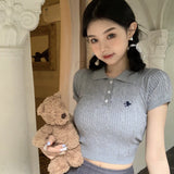 ポロカラーサマーニット