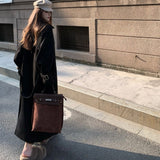 スエードライクロングコート