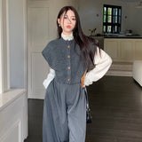 ダメージショートニットベスト