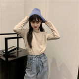 シンプルハイネックロンT