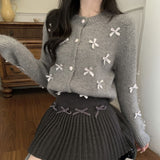 リボンカーディガン