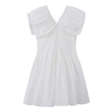 ギャザーフレアワンピース