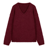 Vネックオーバーニットアップ