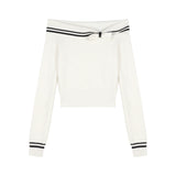 オフショルダーニットアップ