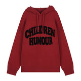 もこもこ刺繍ニットフーディ