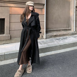 スエードライクロングコート